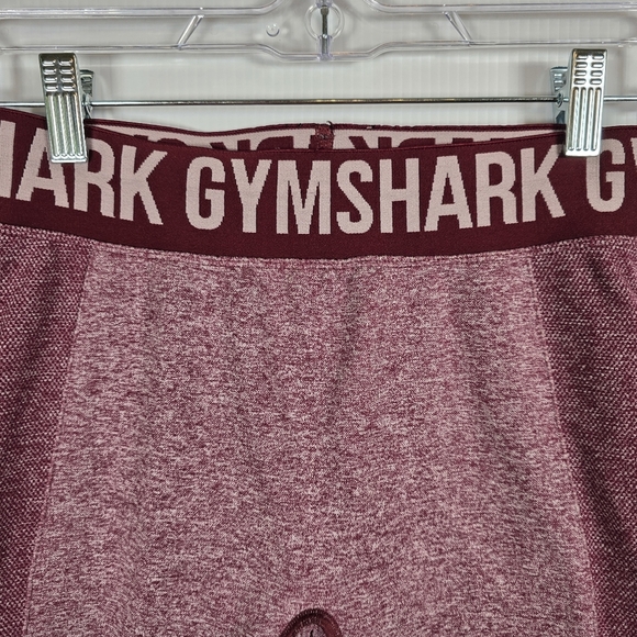 Gymshark Women's Flex Shorts In Claret Red Logo Waistband Biker Shorts Size M - Picture 3 of 9